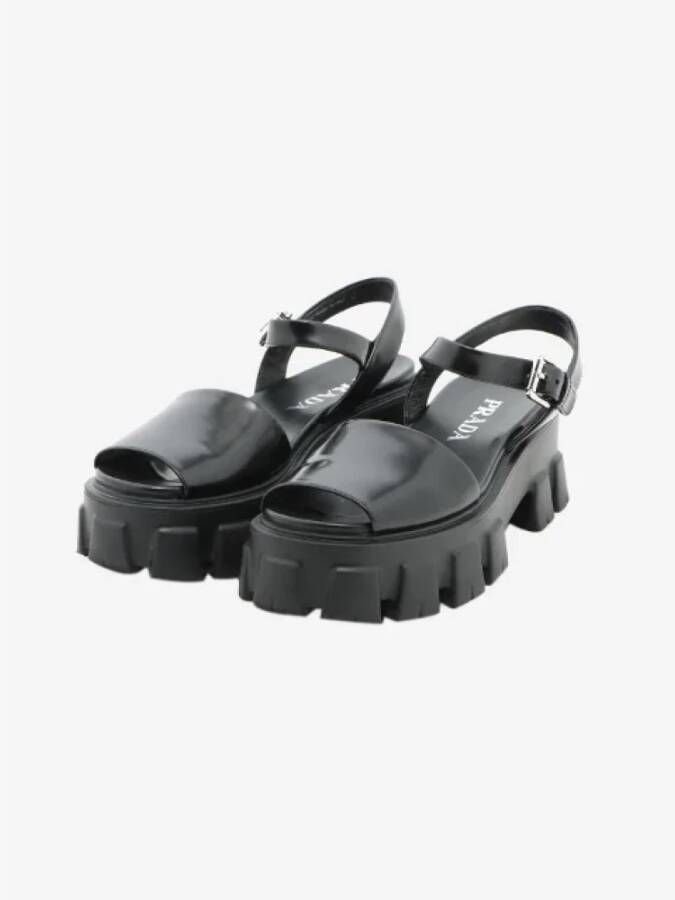 Prada Vintage Pre-owned Rubber sandals Black Dames