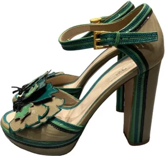 Prada Vintage Pre-owned Sandalen Green Dames