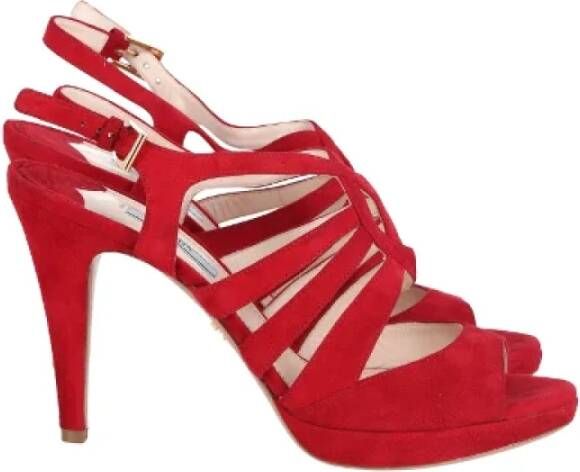 Prada Vintage Pre-owned Sandalen Red Dames