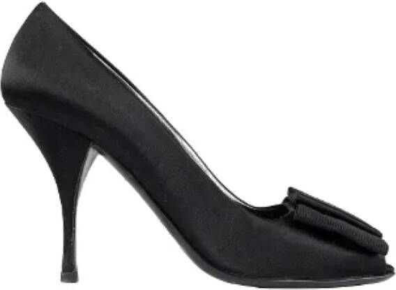 Prada Vintage Pre-owned Satin heels Black Dames