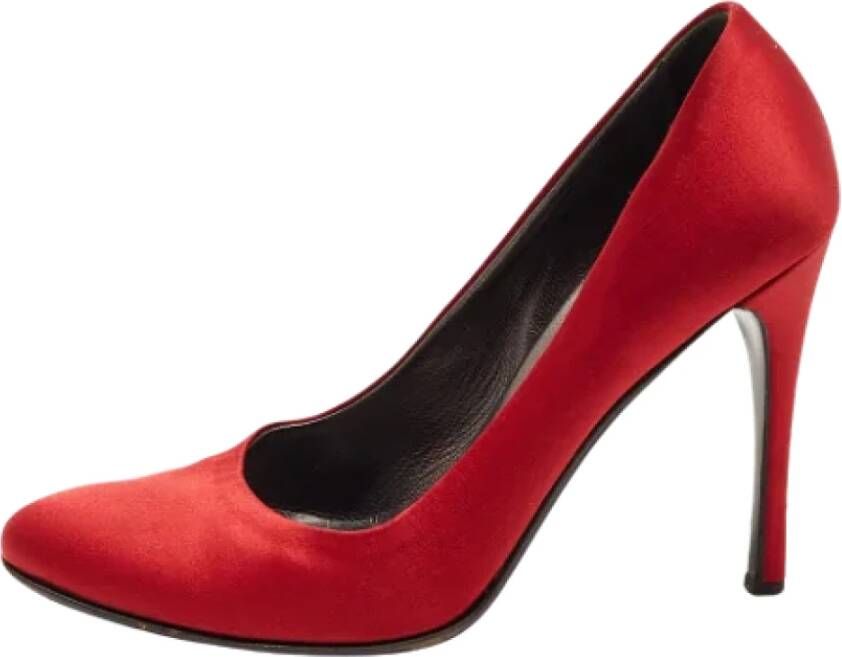 Prada Vintage Pre-owned Satin heels Red Dames