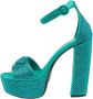 Prada Vintage Pre-owned Satin sandals Green Dames - Thumbnail 1