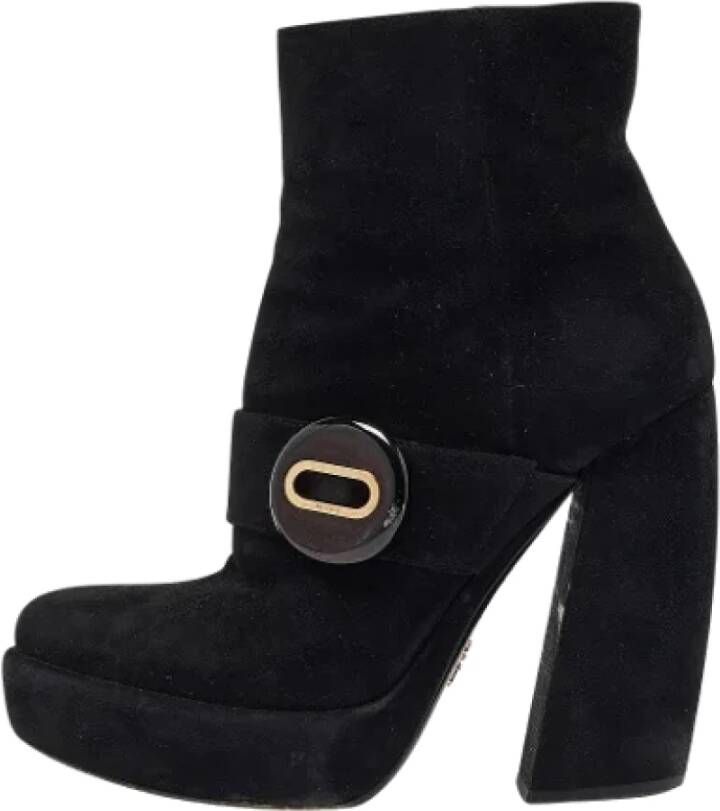 Prada Vintage Pre-owned Suede boots Black Dames