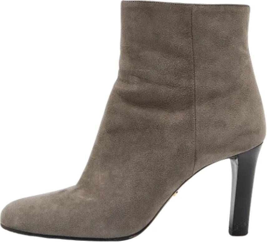 Prada Vintage Pre-owned Suede boots Gray Dames