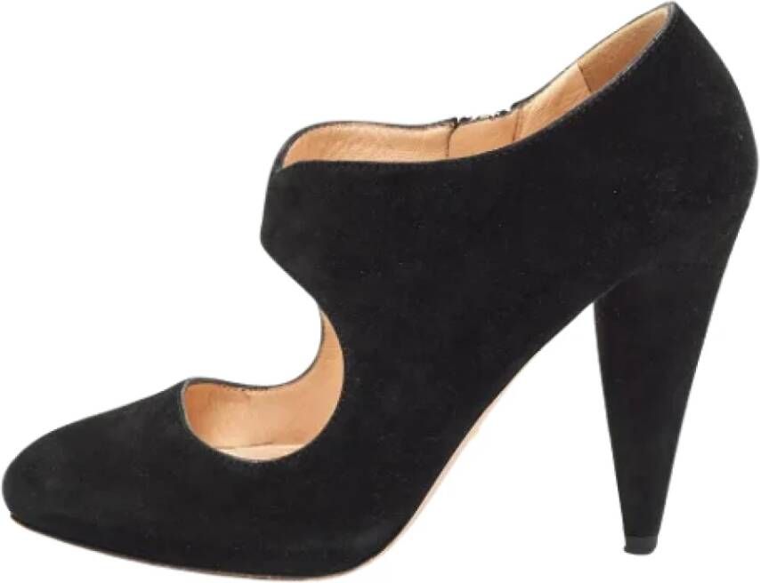 Prada Vintage Pre-owned Suede heels Black Dames