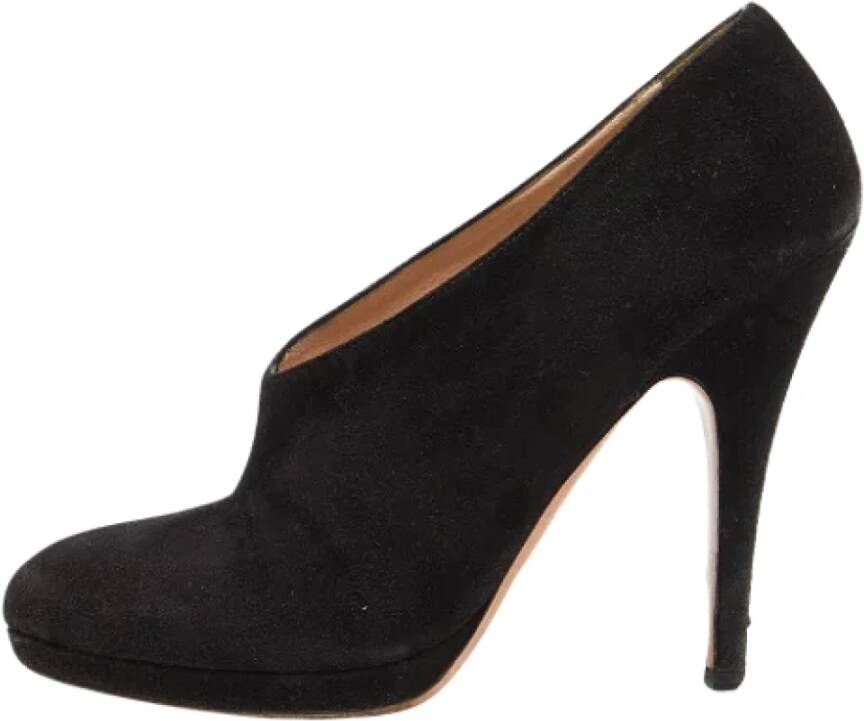 Prada Vintage Pre-owned Suede heels Black Dames