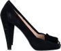 Prada Vintage Pre-owned Suede heels Black Dames - Thumbnail 1