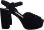 Prada Vintage Pre-owned Suede heels Black Dames - Thumbnail 1