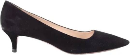 Prada Vintage Pre-owned Suede heels Black Dames