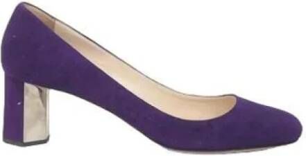 Prada Vintage Pre-owned Suede heels Purple Dames