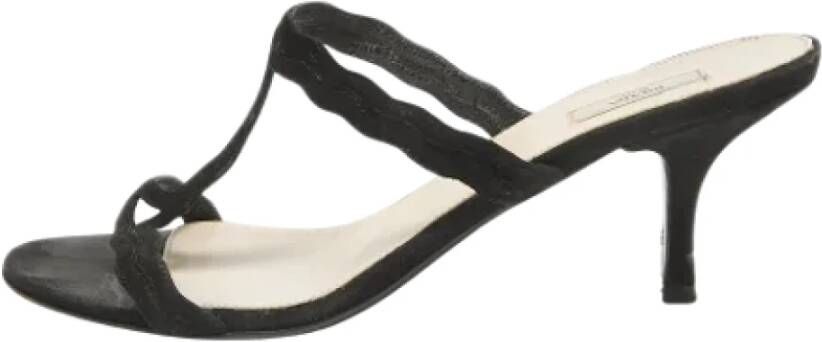 Prada Vintage Pre-owned Suede sandals Black Dames