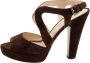 Prada Vintage Pre-owned Suede sandals Brown Dames - Thumbnail 1