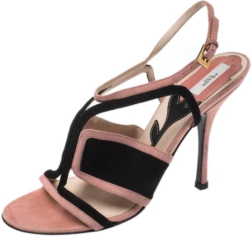 Prada Vintage Pre-owned Suede sandals Pink Dames