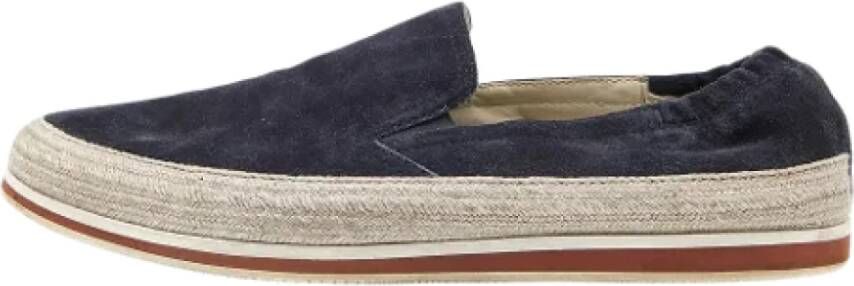 Prada Vintage Pre-owned Suede sneakers Blue Heren