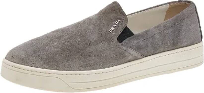 Prada Vintage Pre-owned Suede sneakers Gray Dames