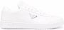 Prada Witte Leren Sneakers met Logo Detail White Heren - Thumbnail 1