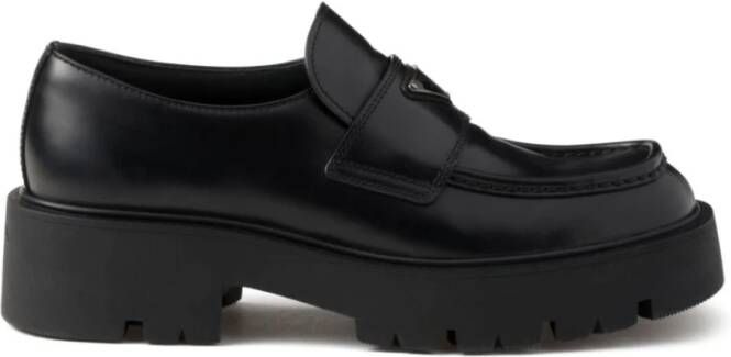 Prada Zwarte Loafer Schoenen voor Mannen Black Heren