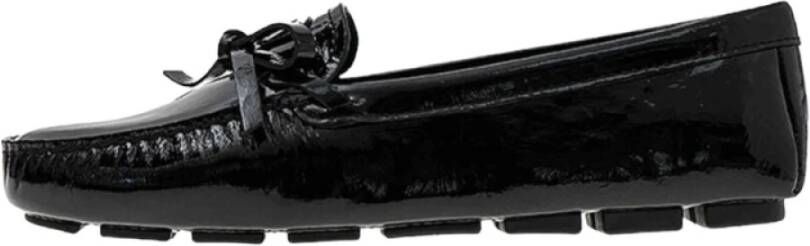 Prada Zwarte Naplak Salon Loafers Black Dames