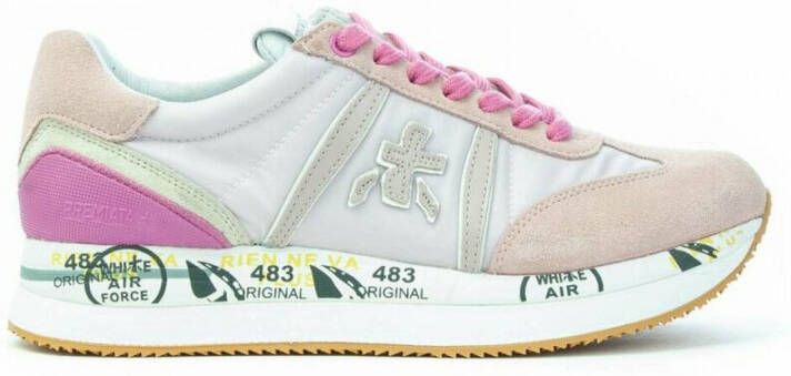 Premiata Geveterde sneakers voor casual glam look Pink Dames