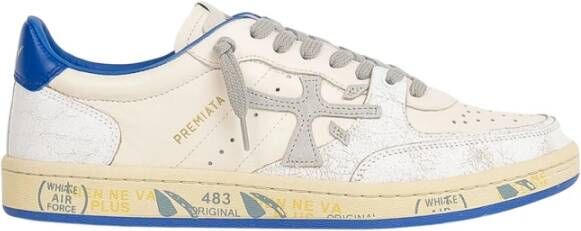 PREMIATA Lage Sneakers Heren Clay Maat: 40 Materiaal: Leer Kleur: Wit