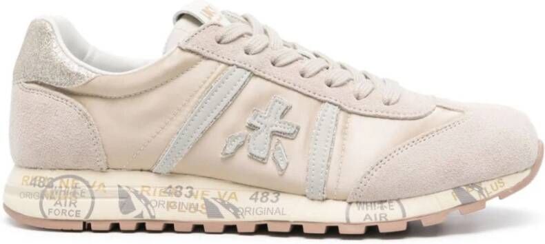 Premiata Beige Lucy Sneakers met Glitterdetails Beige Dames