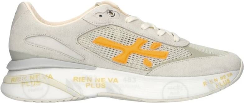 Premiata Beige Mesh Sneakers met Unieke Stijl Beige Heren