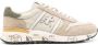 Premiata Logo Sneakers Suède Rubberen Zool Canvas Beige Heren - Thumbnail 9