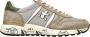 Premiata Logo Sneakers Suède Rubberen Zool Canvas Beige Heren - Thumbnail 1