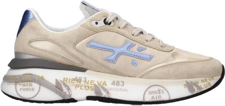 Premiata Beige Sneakers met 4.5 cm Hoogte Beige Dames