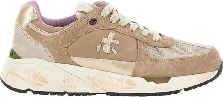 Premiata Beige Sneakers met 4cm Hoogte Beige Dames