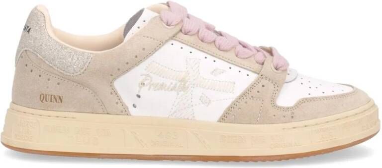 Premiata Beige Sneakers van Suède en Leer Beige Dames