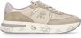 Premiata Beige Witte Sneakers Ronde Neus Vetersluiting Beige Dames - Thumbnail 1