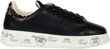 Premiata Belle Leder-Zwarte Sneakers voor Dames Black Dames