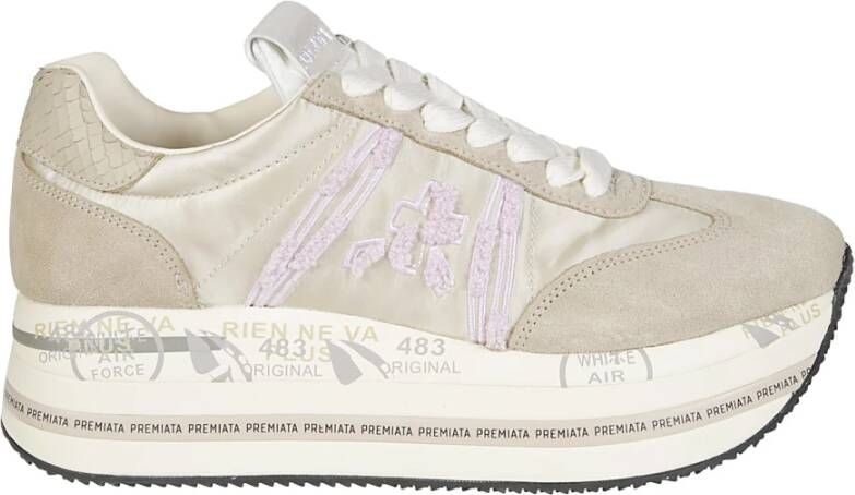 Premiata Beth Sneaker Stijlvol en Comfortabel Beige Dames