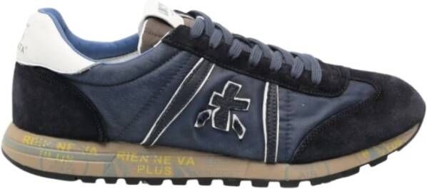 Premiata Blauwe Hybride Design Sneakers Blauw Heren