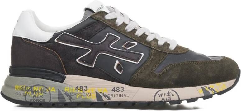 Premiata Blauwe Leren Sneakers voor Mannen Multicolor Heren