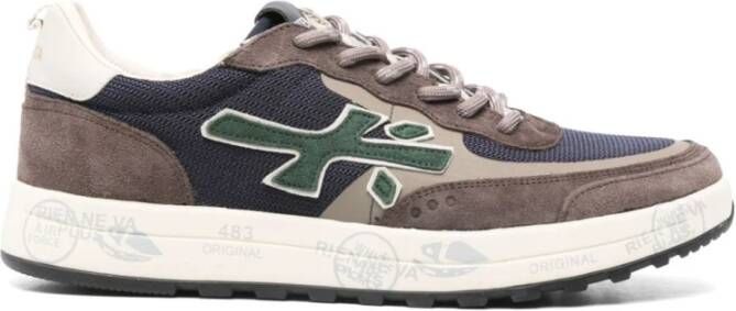 Premiata Blauwe platte schoenen met versleten effect Multicolor Heren