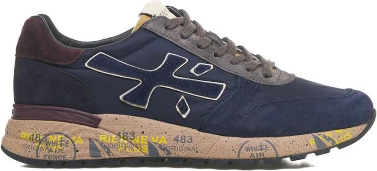 Premiata Blauwe Sneakers Aw24 Blue Heren