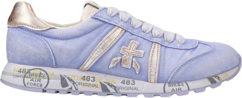 Premiata Blauwe Sneakers Hybride Ontwerp Blue Dames