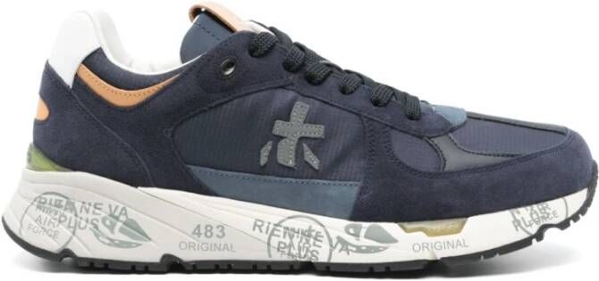 Premiata Blauwe Sneakers Verhoog Stijl Comfort Blue Heren