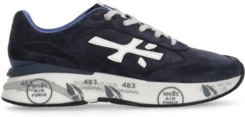 Premiata Blauwe Suède Leren Sneakers voor Heren Blue Heren