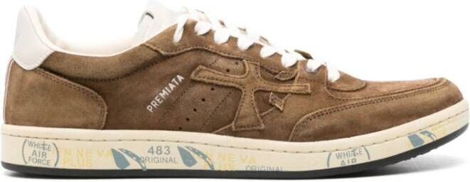 Premiata Bruine Sneakers met Contrasterende Details Brown Heren