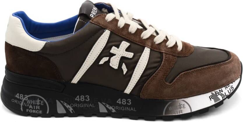 Premiata Bruine Sneakers met Leren Voering en Rubberen Zool Brown Heren