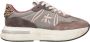 Premiata Bruine Sneakers met Nylon en Suède Brown Dames - Thumbnail 1