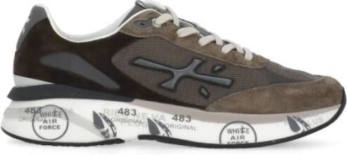 Premiata Bruine Suède Leren Sneakers met Logo Brown Heren