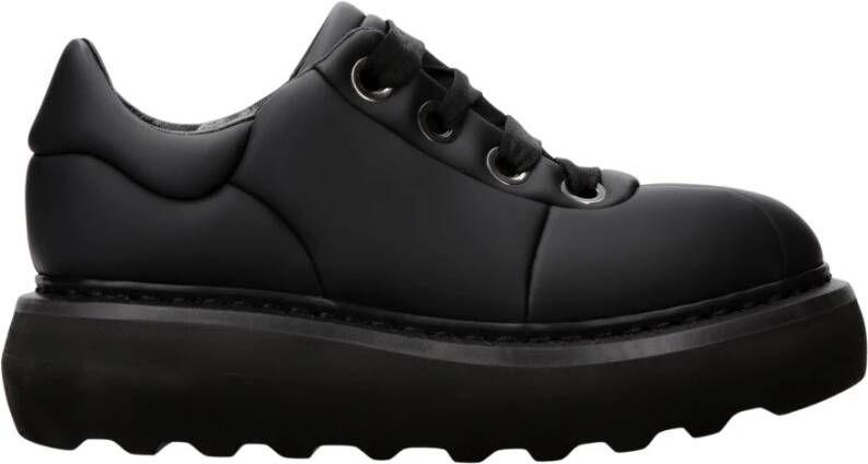 Premiata Cal M6610 veterschoenen van rubberized stof Black Dames