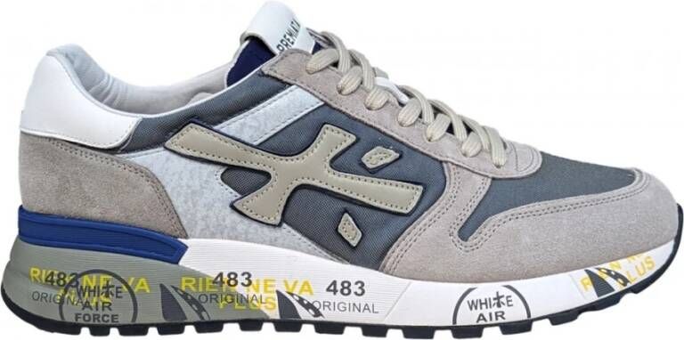 Premiata Canvas Nylon Sneakers in Grijze Contrasten Gray Heren