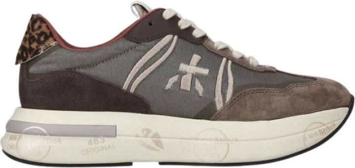 Premiata Cassie Nylon Suede Sneakers Multicolor Dames