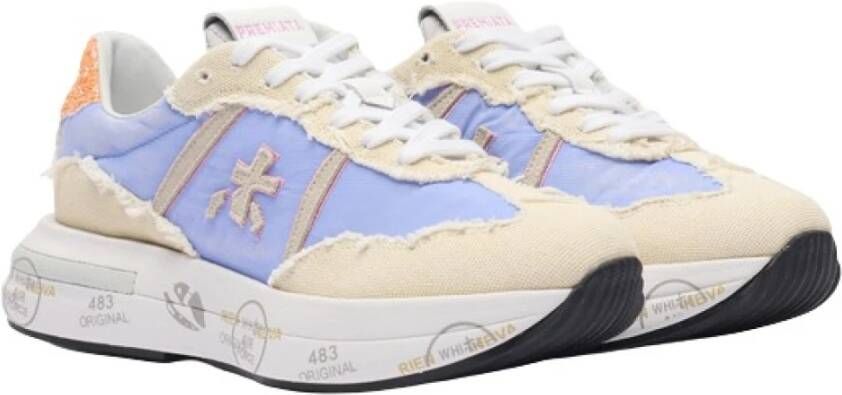 Premiata Cassie Women 6721 Beige Red Lage sneakers