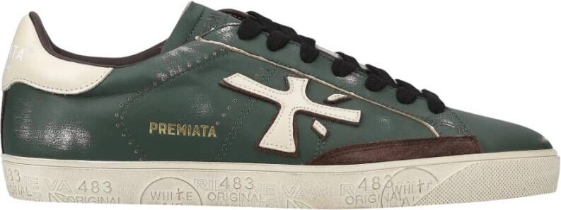 Premiata Casual Sneakers voor Mannen Green Heren